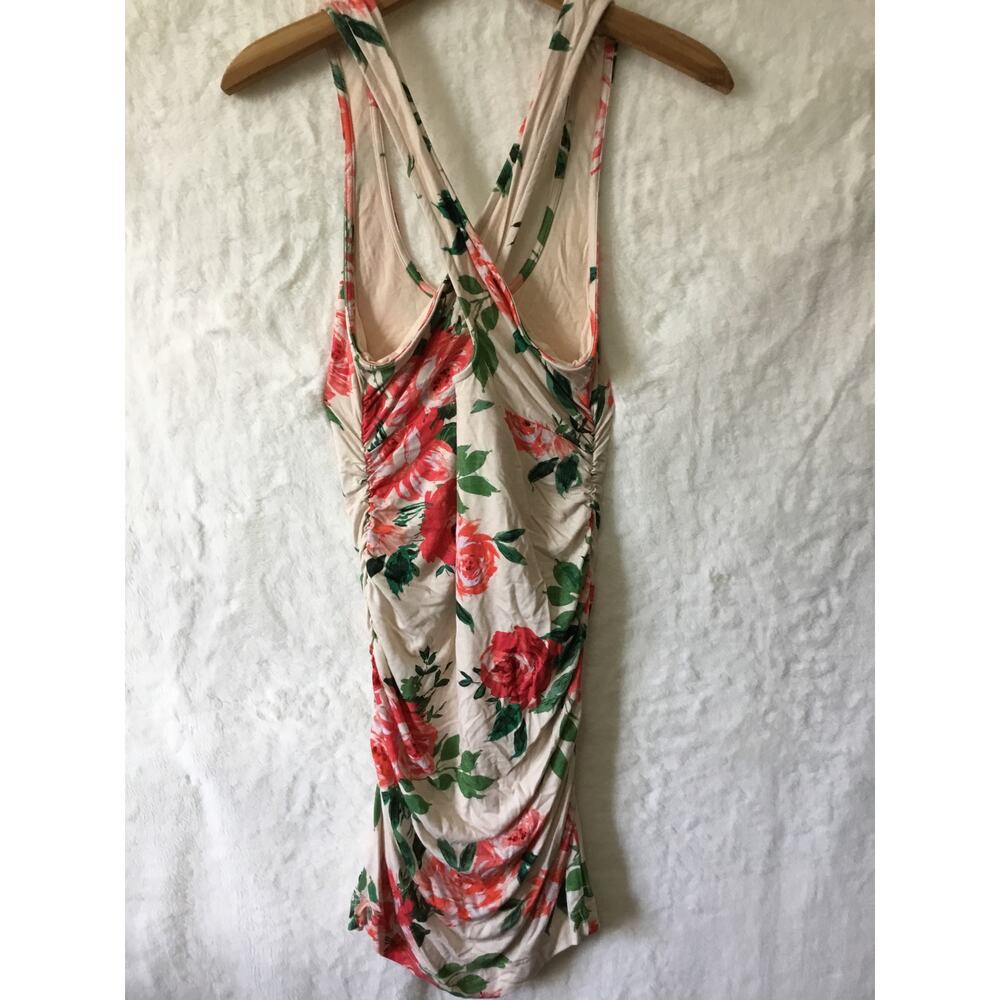 Anthropologie Cream Floral Eureka Racerback Dress - Picture 3 of 13